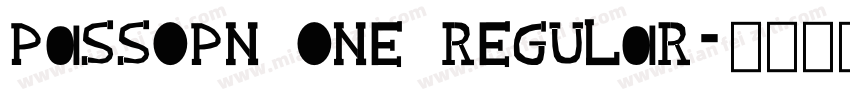 passopn one regular字体转换
